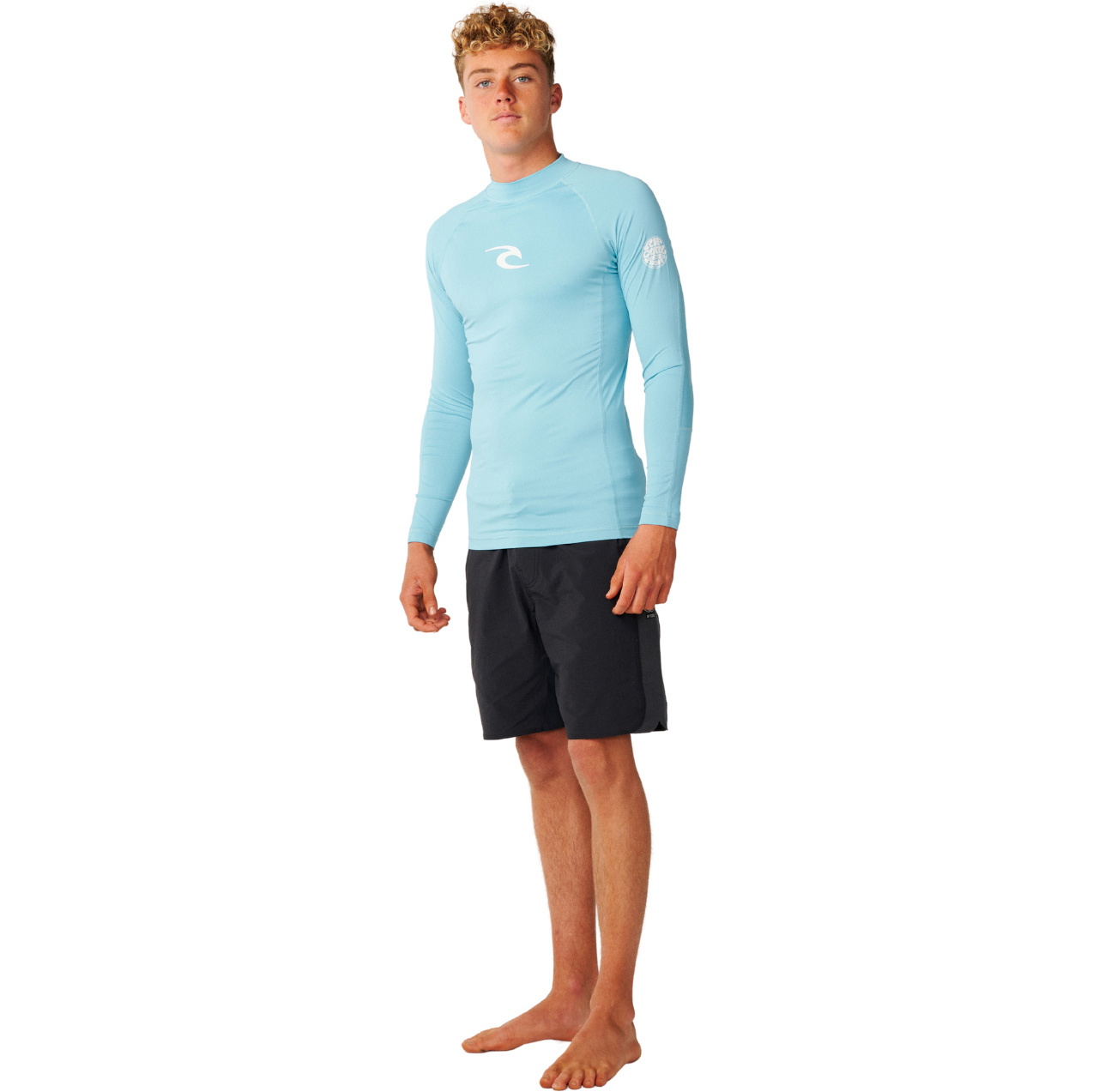 2026 Rip Curl Mens Waves UPF Perf Long Sleeve Rash Vest 197MRV - Wave Pool
